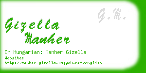 gizella manher business card